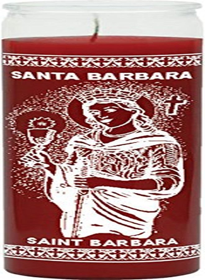 INDIO St Barbara Red Candle - Silkscreen 1 Color 7 Day
